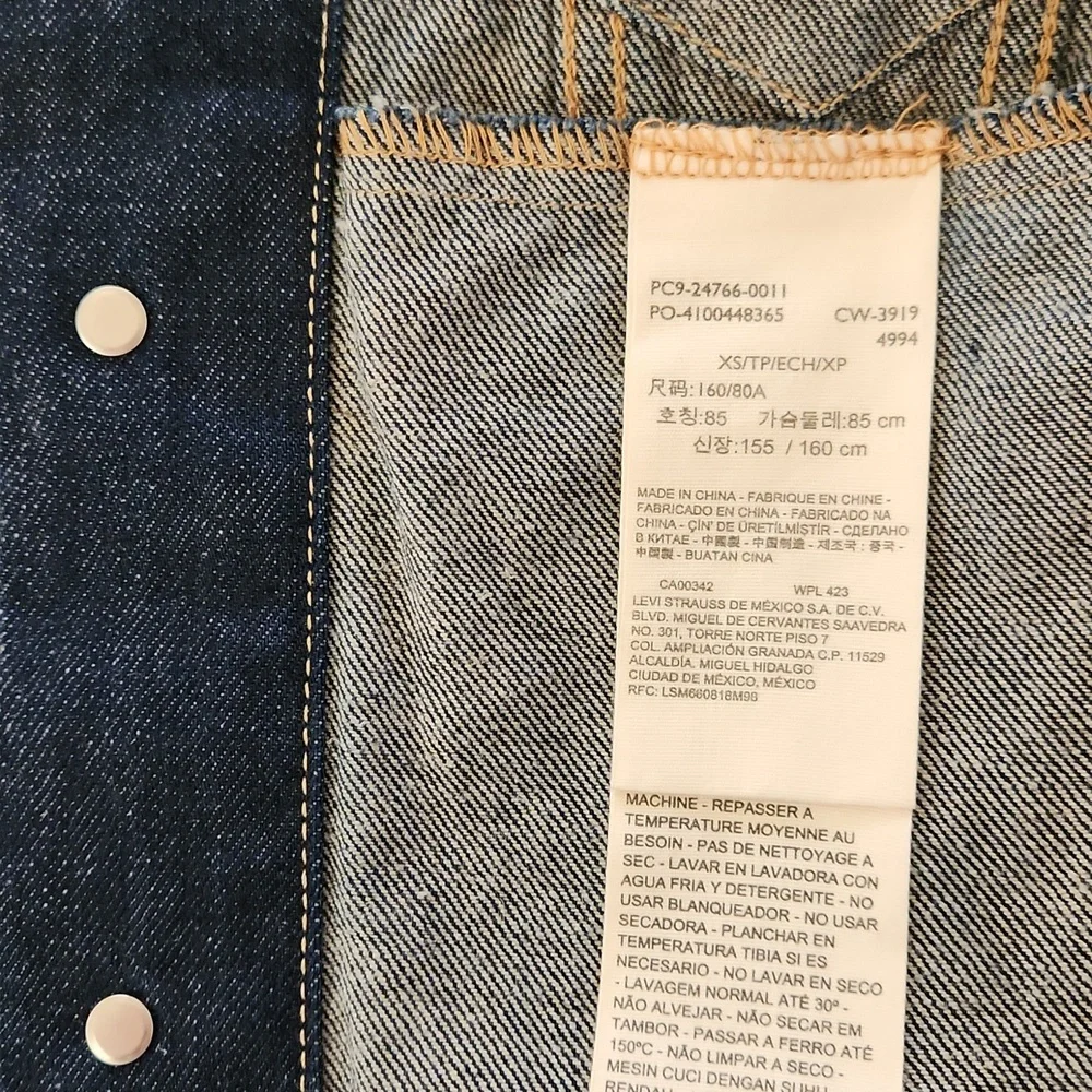 Levi’s Mens Classic Trucker Original Denim Jean Jacket Indigo Blue Size XS Levis
